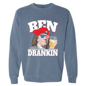 Ben Drankin Benjamin Franklin 4th Of July Gift Garment-Dyed Sweatshirt