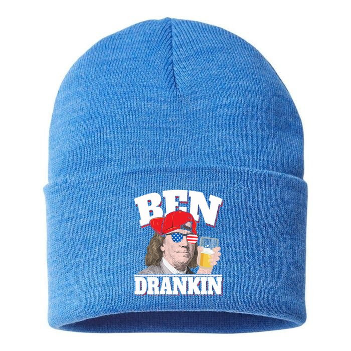 Ben Drankin Benjamin Franklin 4th Of July Gift Sustainable Knit Beanie