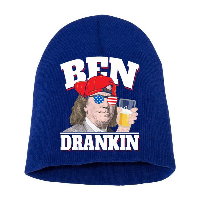 Ben Drankin Benjamin Franklin 4th Of July Gift Short Acrylic Beanie