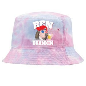 Ben Drankin Benjamin Franklin 4th Of July Gift Tie-Dyed Bucket Hat