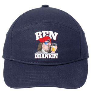 Ben Drankin Benjamin Franklin 4th Of July Gift 7-Panel Snapback Hat