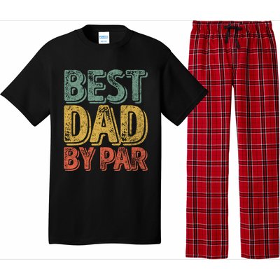 Best Dad By Par Gift Golf Lover Gift Funny Christmas Gift Pajama Set