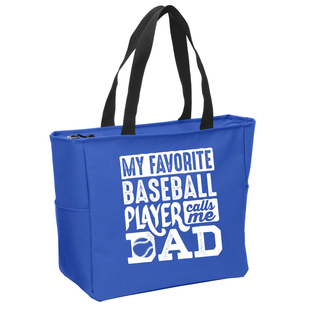 Baseball Dad Cool Gift Baseball Lover Cute Gift Zip Tote Bag