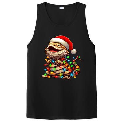 Bearded Dragon Christmas Lights Santa Hat PosiCharge Competitor Tank