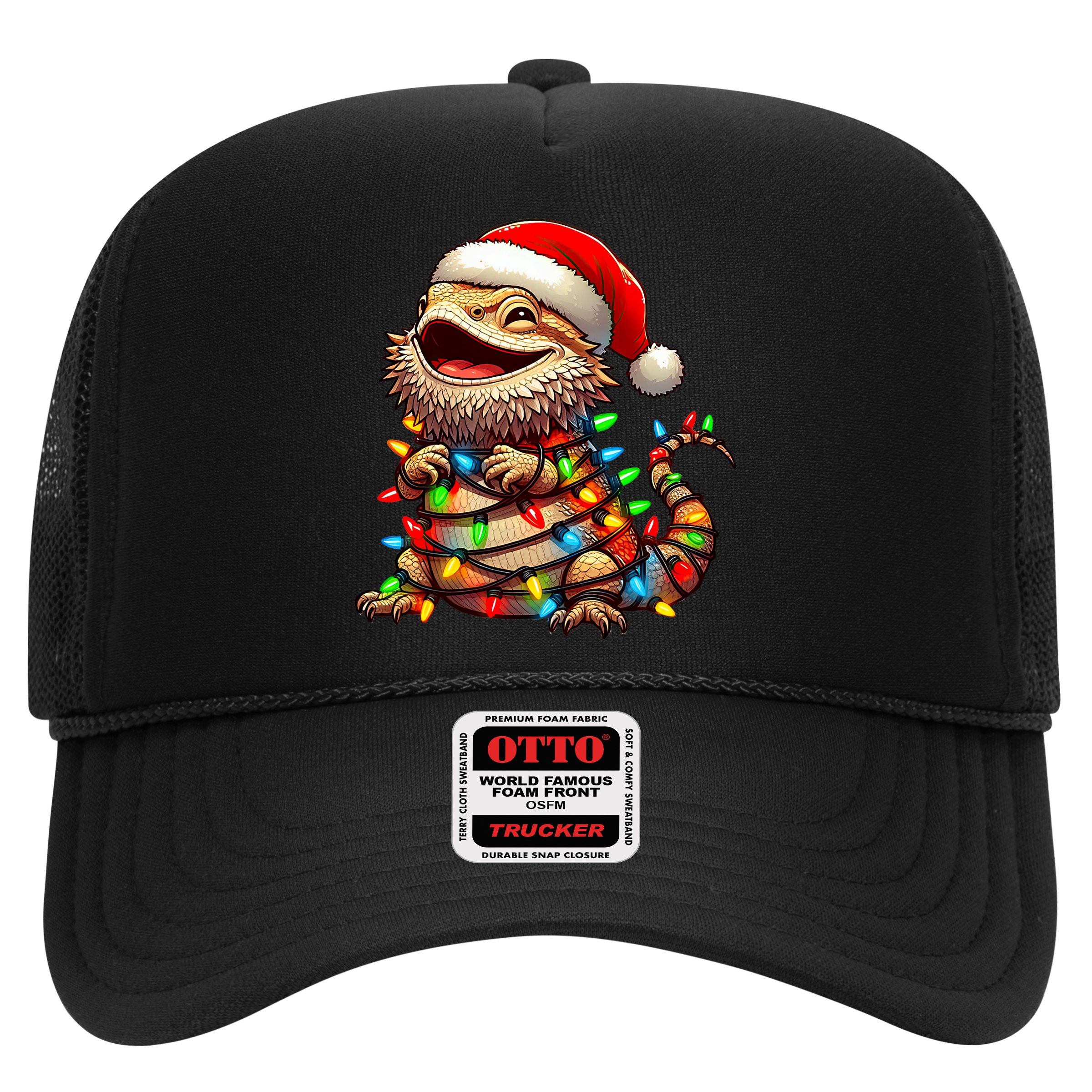 Bearded Dragon Christmas Lights Santa Hat Hat