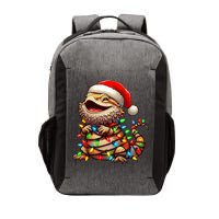 Bearded Dragon Christmas Lights Santa Hat Vector Backpack
