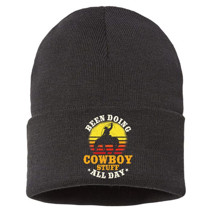 Been Doing Cowboy Stuff All Day Cowgirl Farm Sustainable Knit Beanie