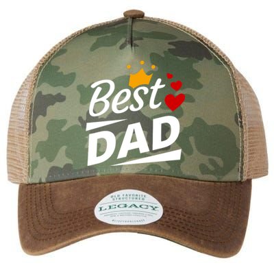 Best Dad Crown Father's Day Gift Legacy Tie Dye Trucker Hat