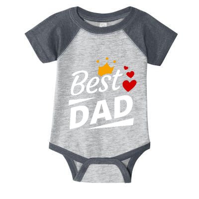 Best Dad Crown Father's Day Gift Infant Baby Jersey Bodysuit