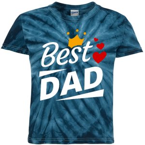 Best Dad Crown Father's Day Gift Kids Tie-Dye T-Shirt