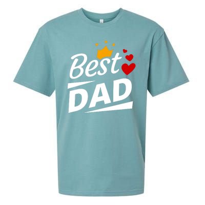 Best Dad Crown Father's Day Gift Sueded Cloud Jersey T-Shirt