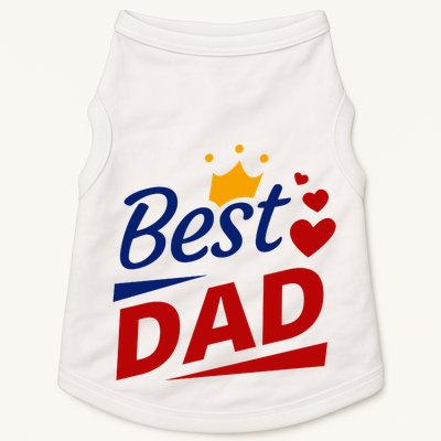 Best Dad Crown Father's Day Gift Doggie Tank
