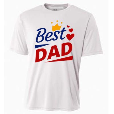 Best Dad Crown Father's Day Gift Cooling Performance Crew T-Shirt