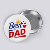 Best Dad Crown Father's Day Gift Button