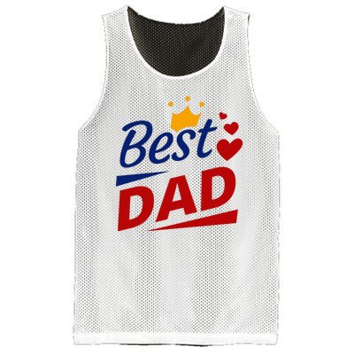 Best Dad Crown Father's Day Gift Mesh Reversible Basketball Jersey Tank