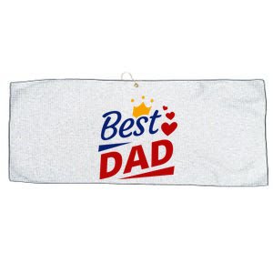 Best Dad Crown Father's Day Gift Large Microfiber Waffle Golf Towel