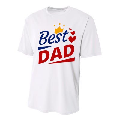 Best Dad Crown Father's Day Gift Performance Sprint T-Shirt