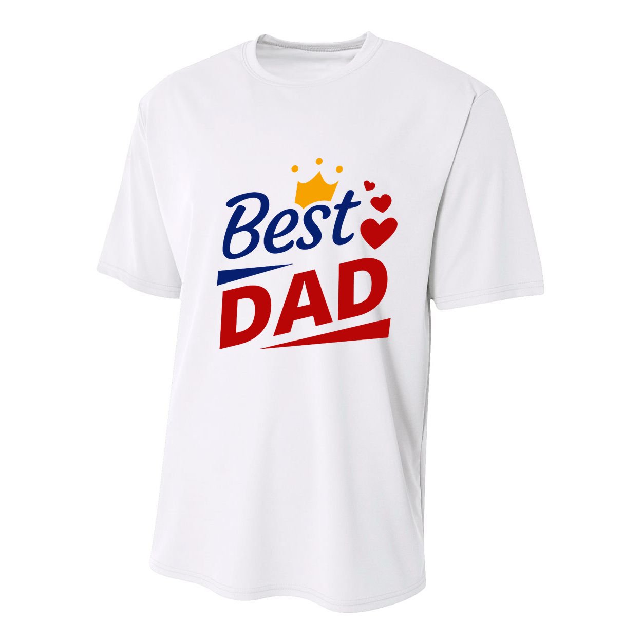 Best Dad Crown Father's Day Gift Youth Performance Sprint T-Shirt