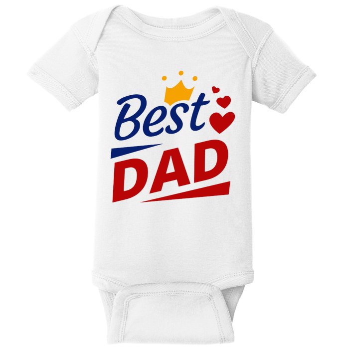 Best Dad Crown Father's Day Gift Baby Bodysuit