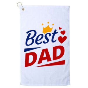 Best Dad Crown Father's Day Gift Platinum Collection Golf Towel