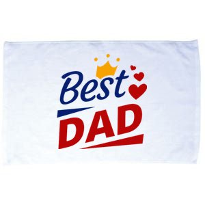 Best Dad Crown Father's Day Gift Microfiber Hand Towel