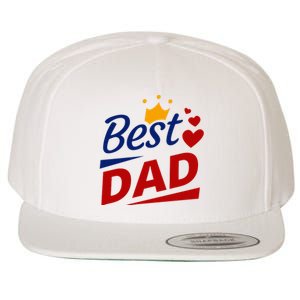 Best Dad Crown Father's Day Gift Wool Snapback Cap