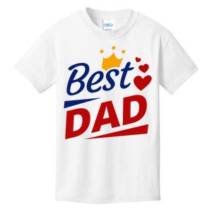 Best Dad Crown Father's Day Gift Kids T-Shirt