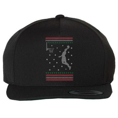 Basketball Dunking Christmas Cool Sport Ugly Xmas Pajama Wool Snapback Cap