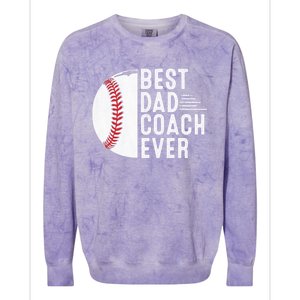 Best Dad Coach Ever Funny Baseball For Sport Lovers Cool Gift Colorblast Crewneck Sweatshirt