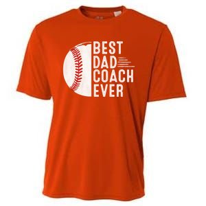 Best Dad Coach Ever Funny Baseball For Sport Lovers Cool Gift Cooling Performance Crew T-Shirt