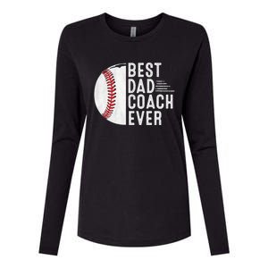 Best Dad Coach Ever Funny Baseball For Sport Lovers Cool Gift Womens Cotton Relaxed Long Sleeve T-Shirt