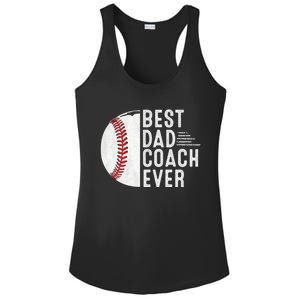 Best Dad Coach Ever Funny Baseball For Sport Lovers Cool Gift Ladies PosiCharge Competitor Racerback Tank