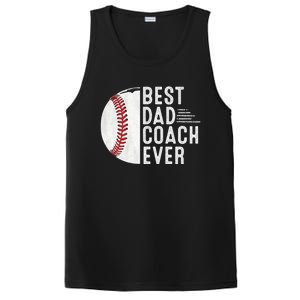 Best Dad Coach Ever Funny Baseball For Sport Lovers Cool Gift PosiCharge Competitor Tank