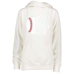 Best Dad Coach Ever Funny Baseball For Sport Lovers Cool Gift Womens Funnel Neck Pullover Hood