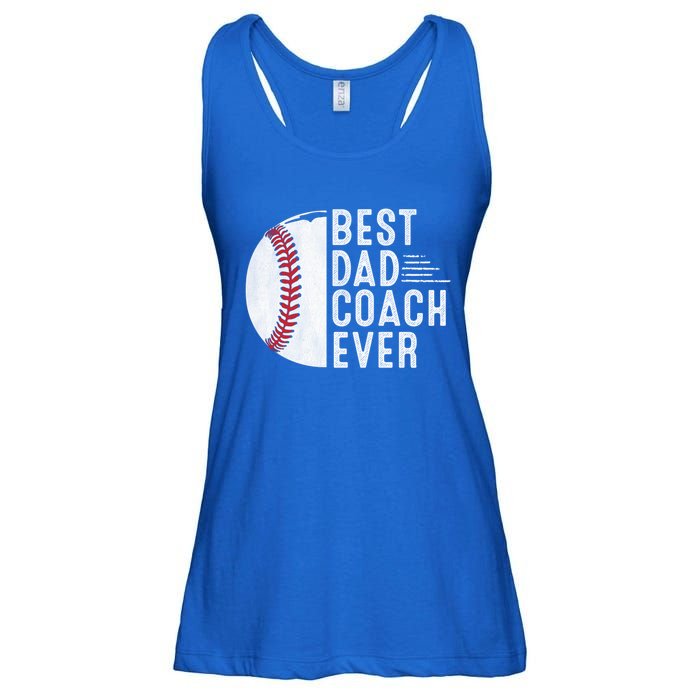 Best Dad Coach Ever Funny Baseball For Sport Lovers Cool Gift Ladies Essential Flowy Tank