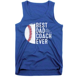 Best Dad Coach Ever Funny Baseball For Sport Lovers Cool Gift Tank Top