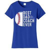 Best Dad Coach Ever Funny Baseball For Sport Lovers Cool Gift Women's T-Shirt