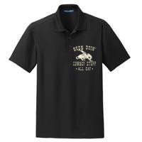 Been Doing Cowboy Stuff Funny Rodeo Cowboy Dry Zone Grid Polo