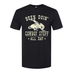 Been Doing Cowboy Stuff Funny Rodeo Cowboy Softstyle CVC T-Shirt