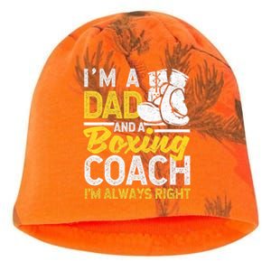 Boxer Daddy Coaches Fathers Day I'm A Dad And A Boxing Coach Kati - Camo Knit Beanie