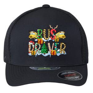 Bus Driver Christmas School Bus Driver Xmas Party Gift Flexfit Unipanel Trucker Cap