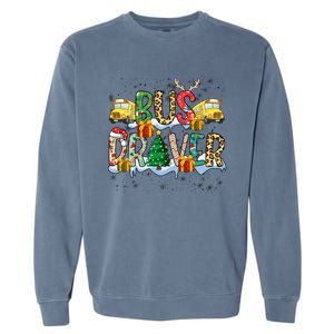 Bus Driver Christmas School Bus Driver Xmas Party Gift Garment-Dyed Sweatshirt