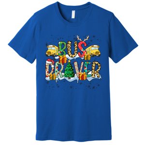 Bus Driver Christmas School Bus Driver Xmas Party Gift Premium T-Shirt