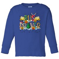 Bus Driver Christmas School Bus Driver Xmas Party Gift Toddler Long Sleeve Shirt