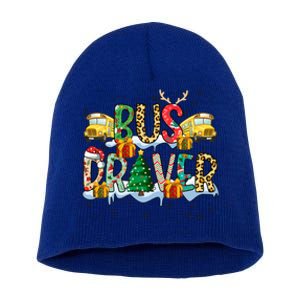 Bus Driver Christmas School Bus Driver Xmas Party Gift Short Acrylic Beanie