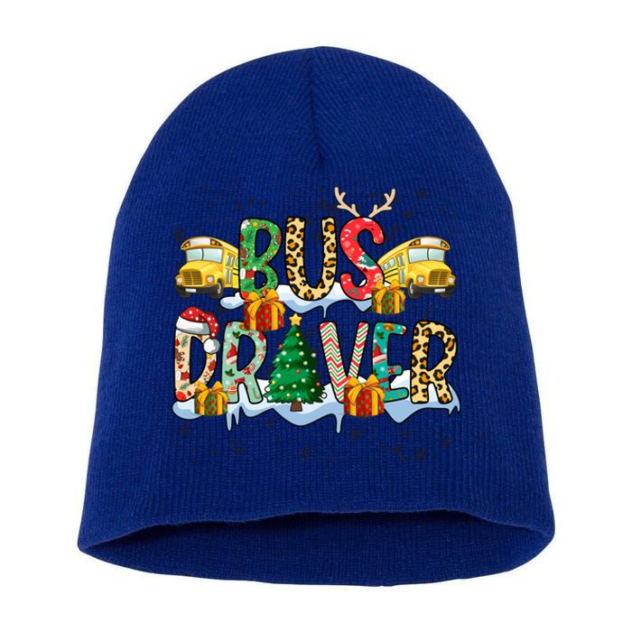 Bus Driver Christmas School Bus Driver Xmas Party Gift Short Acrylic Beanie