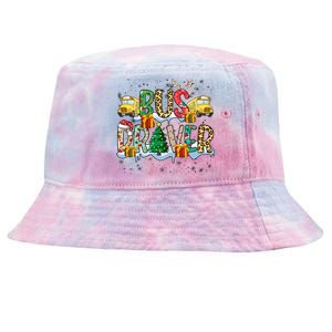 Bus Driver Christmas School Bus Driver Xmas Party Gift Tie-Dyed Bucket Hat