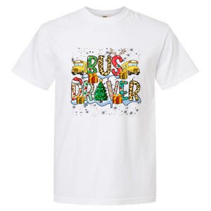 Bus Driver Christmas School Bus Driver Xmas Party Gift Garment-Dyed Heavyweight T-Shirt