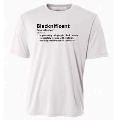 Blacknificent Definition Culture Heritage Empower Pride Love Cooling Performance Crew T-Shirt