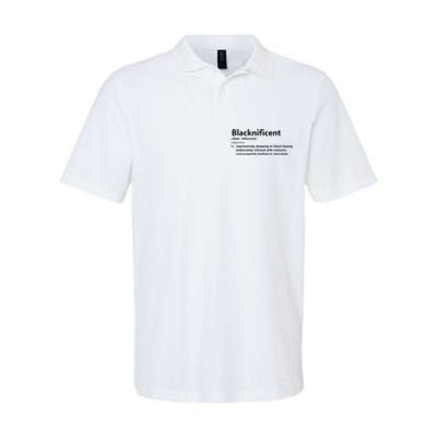 Blacknificent Definition Culture Heritage Empower Pride Love Softstyle Adult Sport Polo